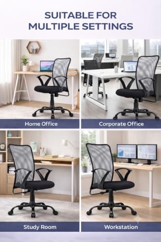 Image of Ergonomic 360 Swivel Office Chair for Home & Office Work with Back Support |Tilting & Height Adjustable Mechanism | Revolving Computer Chair for Home Study Use | Gaming Style Boss Chair