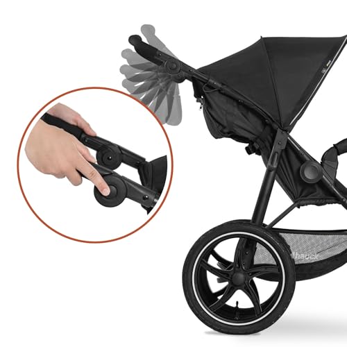 hauck Runner 2 Robuster Dreirad Buggy mit XL Luftrreifen bis 22 kg, Schwarz