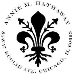 Round Deco Return Address Stamp