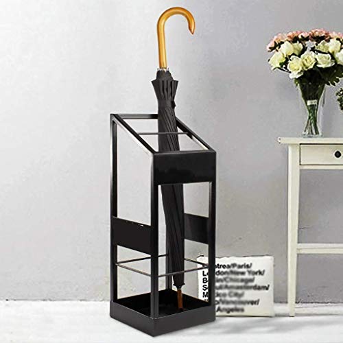 Porte-parapluie design avec bac de récupération d'eau en fer - 2
