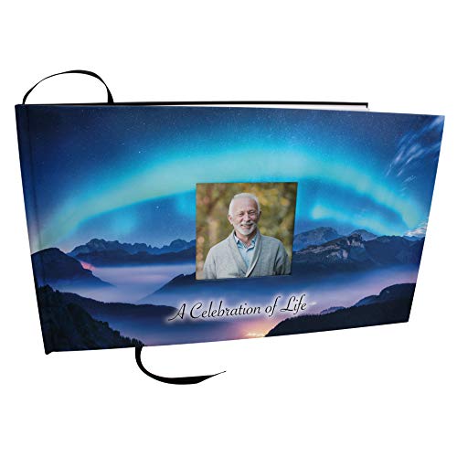 Image of Aurora Celebration of Life Funeral Guest Book for Memorial Service