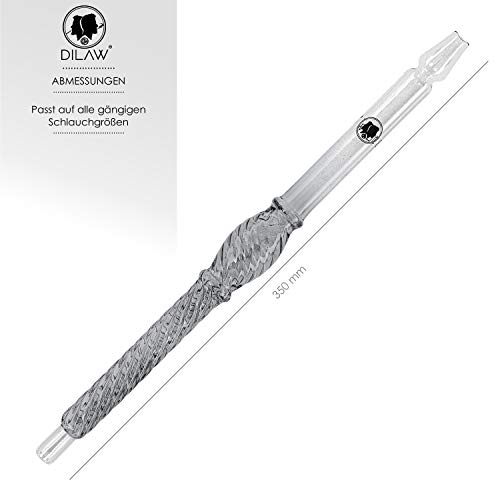 DILAW® Shisha Kristall Glasmundstück - 38cm | aus hochwertigem Borosilikatglas | Kombinierbar mit Allen Handelsüblichen… – Bild 6