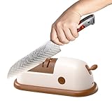 YAOPIU Affilacoltelli Elettrico Professionale - Affilatore Elettrico 2 Fasi Per Cucina | Utensili Da Cucina Ricaricabili Per Acciaio Inossidabile E Ceramica Lucidatura Riparazione E Restauro,Per Casa immagine