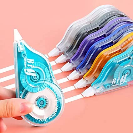 Big Correction Tape of 5 mm x 12 mtr Length Each. Pack of - 10 Pc's
