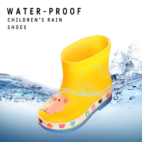 IWIHMIV Toddler Rain Boots Lightweight Rainboots for Beach Outdoor Playing Comfortable Kids Non Slip Rubber Rain Boots3