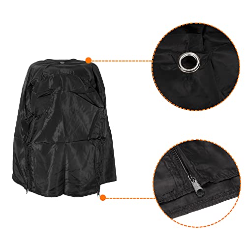 Image of PATIKIL 12 inch Lx12 Wx17 H Bird Cage Cover, Nylon Rain-Proof Lightproof Shade Good Night Birdcage Cover with Zipper for 12 Inch Cage Parrot Pigeon, Black