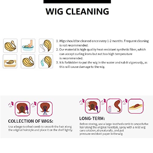 Netgo Auburn Wig For Women Long Wavy Heat Resistant Fiber Wigs Side Bangs Cosplay Party #TOP6