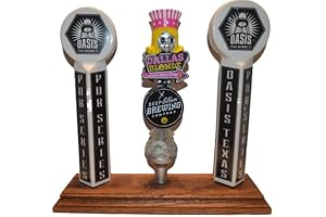 Sturdy American Red Oak Beer Keg Tap Handle Display