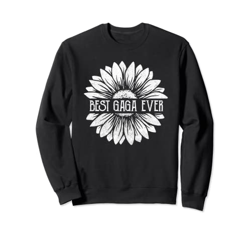 Vintage Best Gaga Ever Sunflower Prparel, Fun Grandma Womens Sudadera