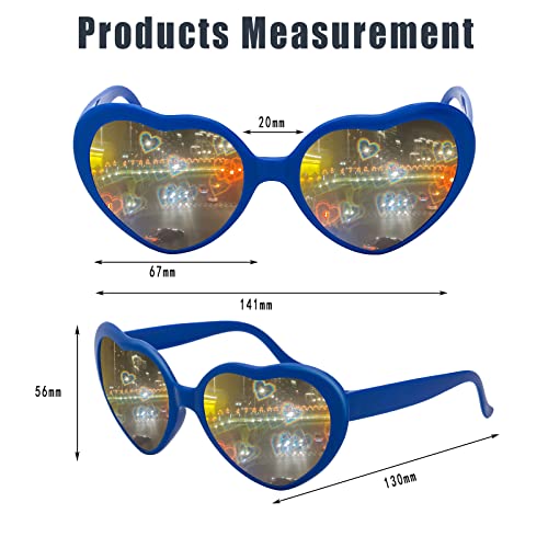 Heart Effect Diffraction Sunglasses - Festival Party Rave Light Accessories With UV400 Protection3