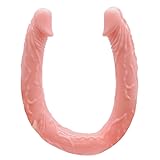16.5 inches Silicone Material Double Headed Silicone Strong Suction Cup for Hands-Free Realistic Classic Double-Ended Wand, Fulfill Your Romantic Imagination for Female - tUUxx127-16