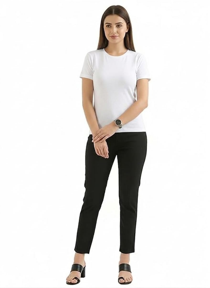Women's Lycra Slub Cotton Stretchable Potli Trouser Pant I Women's Trouser-image-7