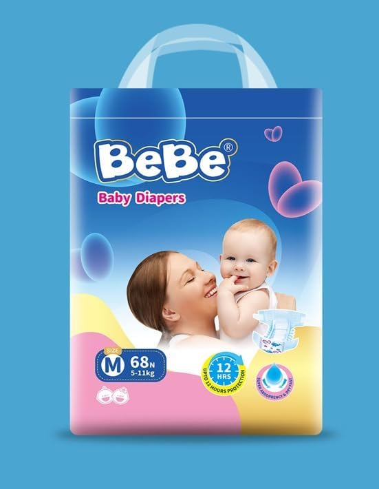 Premium Baby Diapers 68 Medium (M)