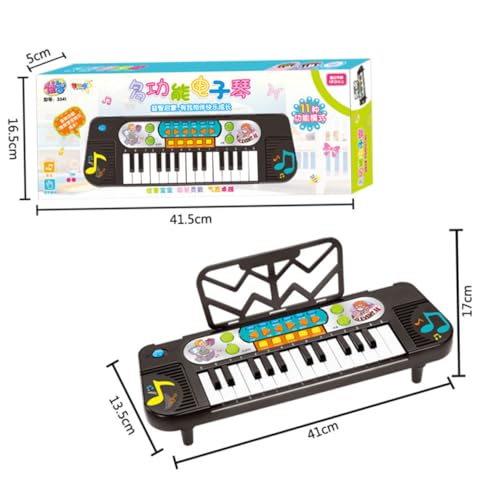 FUNOMOCYA 用電子ピアノ 音感育成 機能搭載 多機能電子楽器 知育 キッズミュージックトイ ブラック