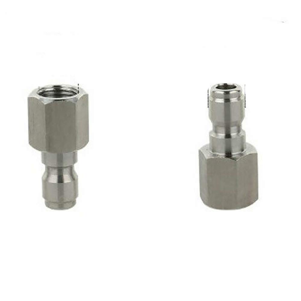 Pressure Washer Adapter 2PCS 1/4 Pressure Washer Coupling Adapter Quick Release Garden Hose Car Spray Gun Connector (6#)