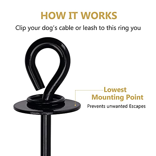 Heavy Duty Dog Tie Out Stake For Outdoor Use, Strong Ground Anchor For Large Dogs Up To 150 Lbs, Perfect For Outdoor Dog Run, Yard, Camping Gear, Beach Accessories #TOP4