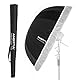 AMBITFUL Parabolic Umbrella UB-130W 41in Parabolic Silver Black Reflective Umbrella Studio Light Umbrella with Diffuser Cover Cloth (130W)