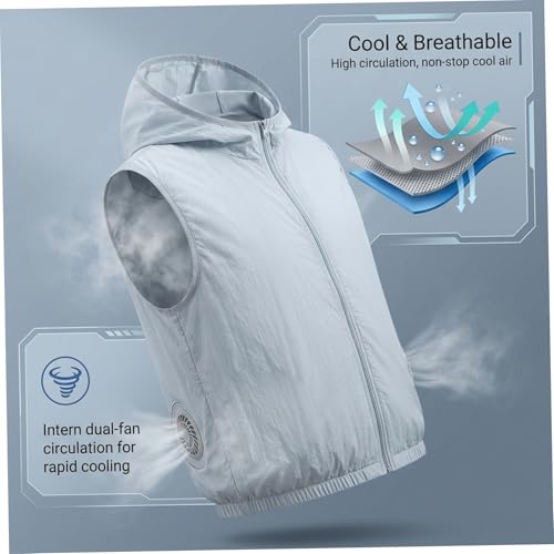 Chaleco refrigerante para trabajos al aire libre e industrial gris L con capucha 3