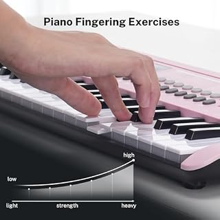 POGOLAB Piano Numérique 37 Touches, Mini Clavier Piano avec 40 Chansons, 200 Sons, 200 Rythmes, Midi, Keyboard Piano Électrique Portable pour Enfant Débutant(19,3 x 7,3 x 1,9 pouces) (Rose) - Les Beatles, Paul McCartney, John Lennon, RIngo Starr, George Harrison POGOLAB Piano Numérique 37 Touches, Mini Clavier Piano avec 40 Chansons, 200 Sons, 200 Rythmes, Midi, Keyboard Piano Électrique Portable pour Enfant Débutant(19,3 x 7,3 x 1,9 pouces) (Rose) – Image 3