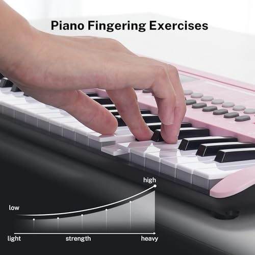 POGOLAB Piano Numérique 37 Touches, Mini Clavier Piano avec 40 Chansons, 200 Sons, 200 Rythmes, Midi, Keyboard Piano Électrique Portable pour Enfant Débutant(19,3 x 7,3 x 1,9 pouces) (Rose) - Les Beatles, Paul McCartney, John Lennon, RIngo Starr, George Harrison POGOLAB Piano Numérique 37 Touches, Mini Clavier Piano avec 40 Chansons, 200 Sons, 200 Rythmes, Midi, Keyboard Piano Électrique Portable pour Enfant Débutant(19,3 x 7,3 x 1,9 pouces) (Rose) – Image 4