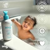 Bliss Baby Shampoo and Body Wash, Premium 2-in-1 For Babies, Toddlers & Kids, Unscented & Hypoallergenic - Gentle Baby Soap - Vegan, Hydrating For Sensitive Skin - Avocado, Shea Butter & Calendula