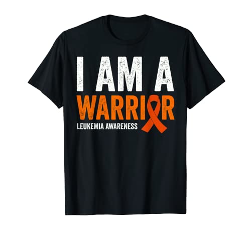 Leucemia Cancer Awareness Warrior Orange Ribbon Month Camiseta