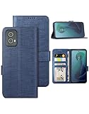 Foluu for Motorola Moto G 5G (2024) Wallet Case, PU Leather Flip Folio with [Shockproof TPU Inner Case], Kickstand Card Slots Strong Magnetic Closure Cover for Moto G 5G (2024) (Blue)