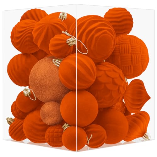 Miaikoe 36 PCS Samt Weihnachten hängende Ornament Kugeln Dekoration...