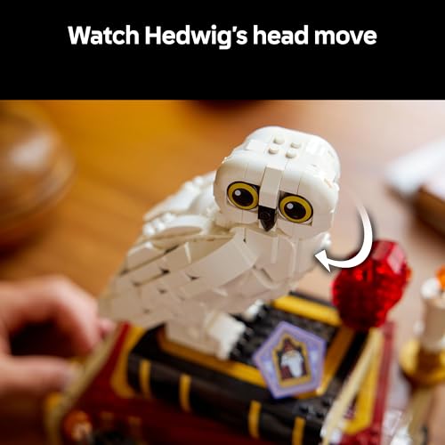 LEGO Harry Potter Philosopher's Stone – Collectors' Edition - Room Decor DIY Model w/Miniature Movie Scenes - Hedwig Owl Figure, 3 Minifigures - Gift Idea for Adult Fans - 76466 - Image 4