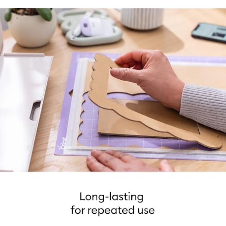 Cricut StrongGrip Cricut Cutting Mat 12in x 12in, Craft Mat for Cricut Maker & Explore, Use with Heavyweight Materials - Specialty Cardstock, Matboard & More, Reusable, Clear Protective Film (3 Count)