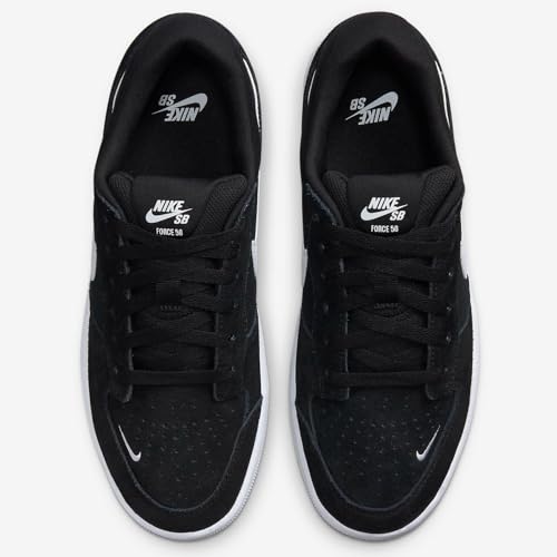 Nike Tênis de skate SB Force 58 (CZ2959-003, pó de fóton/pó de fóton/branco/preto), Preto/Preto/Bran