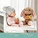 JoyfulFestival Easter Bunny Stuffed Animals with Carrot Soft Lovely Realistic Long-Eared Standing Pink Plush Toys Cute Plush Toy Rabbit Easter Decoration Birthday Gift for Boys and Girls