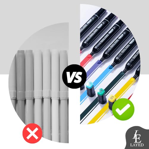 Canetinhas Coloridas 24 Cores - Ponta Dupla, Secagem Rápida, Não Tóxicas, Estojo Prático, Ideal para