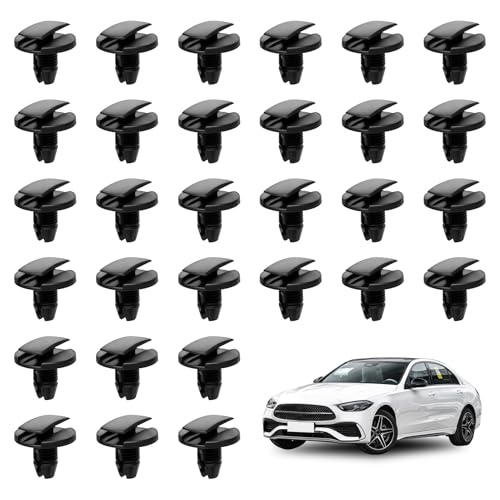 Lot de 30 Clips de Fixation Voiture Parechocs, Rivet Plastique Attaches, Garde-Boue Rivets Clips de...