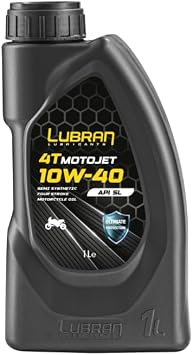 HSGL Lubran 4T MotoJet 10W-40 API SL Motor Ya  1 Litre Y ksek Performansl  4 Zamanl  Motosiklet Ya