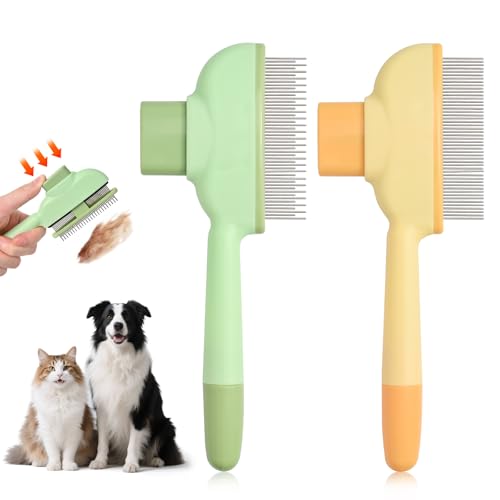 2pcs Cat Lice Comb Pet Hair Removal Tool Cat Brush For Indoor Cat...