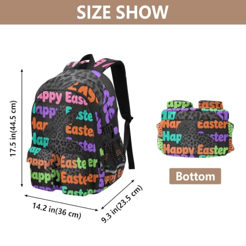 Mochila de viaje de leopardos y conejos de 17.5 pulgadas para portátil de hombre y universidad 3
