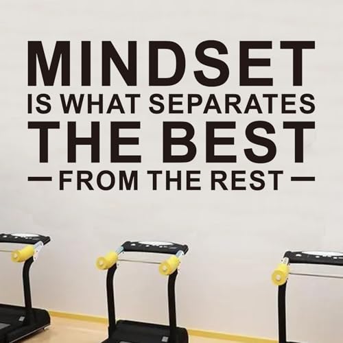 AnFigure Office Quotes Wall Stickers: Inspirational Gym Vinyl Art Wall Decals for Garage Classroom School Workspaces - Mindset is What Separates The Best from The Rest 21