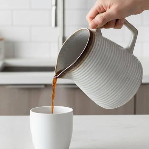 Image of pour over coffee maker - Ceramic Dripper Pot, Heat-Resistant & Easy Clean