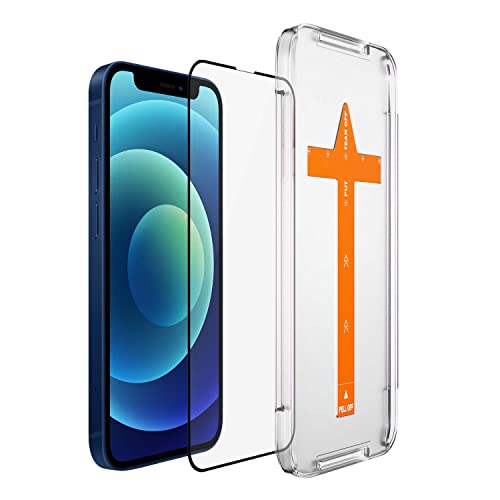 Image of DailyObjects 9D Tempered Screen Protector for iPhone 13 | Edge to Edge Tempered Glass Screen Protector | 9H Toughened Glass Screen Guard with Applicator