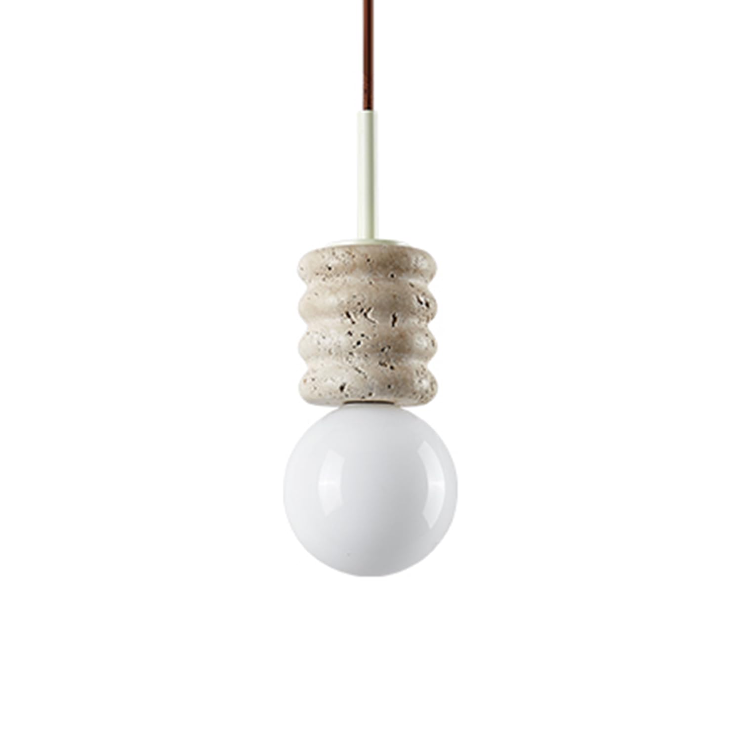 Mtnroo Multicolor Mid Century Creative Hanging Light Fashionable Travertine Pendant Lamp Fixture Personality Cylindrical Ceiling Light Chandelier Pastoral Retro Lighting Lamp For Foyer Restaurants Dining Room