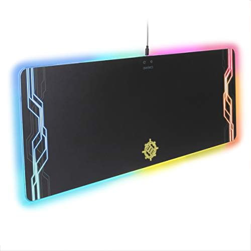 ENHANCE Extra Large Hard Mouse Pad - LED Gaming Mouse Pad with 7 RGB Color Modes , High Speed Tracking Surface, Recessed Lighting Controls & Clear Decals - Extended Acrylic Pad (29.5 x 11.4 inches)