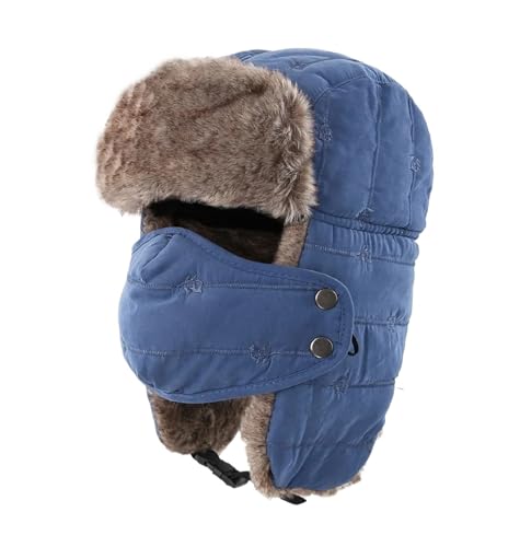 Chapeau de trappeur contre le vent glacial ushanka homme avec masque