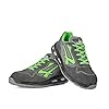 U-Power Red Lion Point, zapatos de seguridad unisex, ligeros, flexibles, de cuero antipinchazos, con inserto Infinergy, con puntera de aluminio - Grey & Green-41 #3