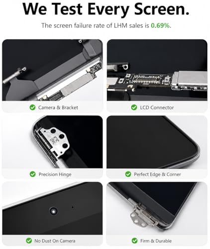 Image of A2681 Replacement Screen 13.6 inch for MacBook Air M2 2022 Full LCD(Starlight) | Model: EMC 4074, 13.6 inch,2560x1664,Full Display Assembly, Fix Kit, Installation Guide