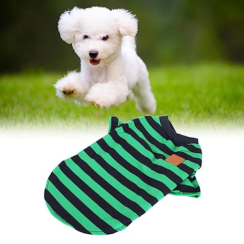 Camisa Listrada para Cachorro, Solta, Fácil de Usar, Roupas para Animais de Estimação Com 2 Pernas,