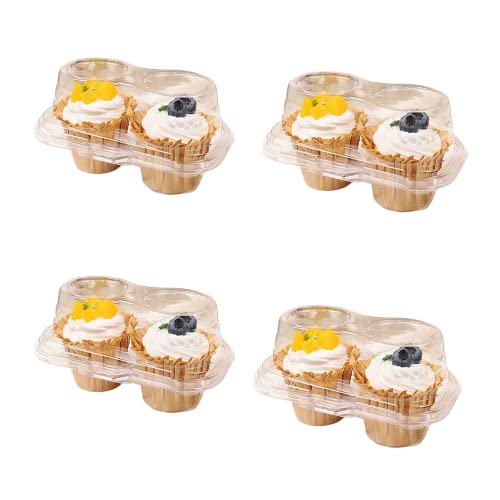 Clear 2-Compartment Stackable Cupcake Boxes (30)