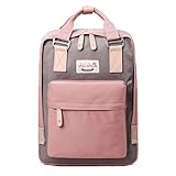 Berchirly Water-resistant School Backpack Women Travel Bag Fits 14Inch Laptop Book Bags(Pink01)