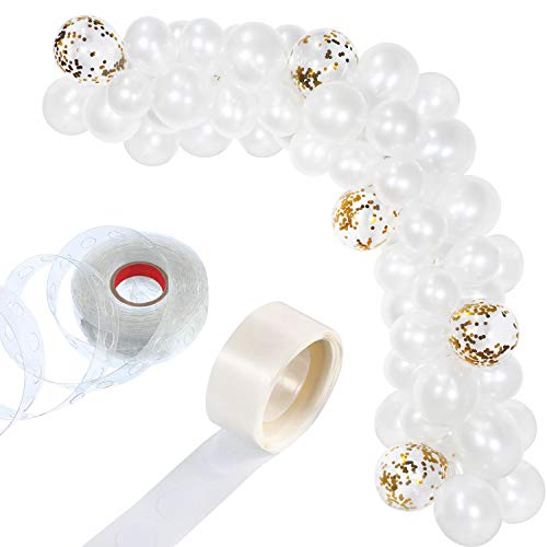 Tatuo 112 Pieces Balloon Garland Kit Balloon Arch Garland for Wedding Birthday Party Decorations White Tatuo-Balloon Garland Kit-01