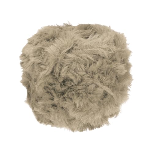 PATIKIL Hilo de piel sintética suave de 64 m, hilo suave de ganchillo para tejer a mano, hilo peludo suave y grueso de poliéster para tejer, alfombra, suéter, camello